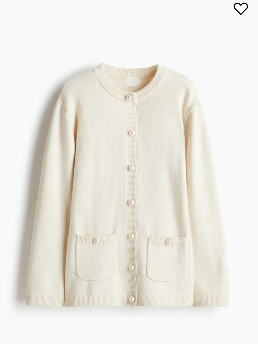 NEW Cream Pearl Cardigan